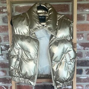 Elegant Gold Puffer Vest